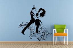 Ballerina Ballet Dancer Dance Dancing Studio Tango Salsa Break Boy Girl Wall Or Car Vinyl Peal & Stick Removable Sticker Decal L1556 - thumbnail 1