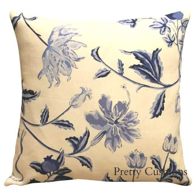 Chivasso Guernsey Blue Linen Cushion Cover - image 1