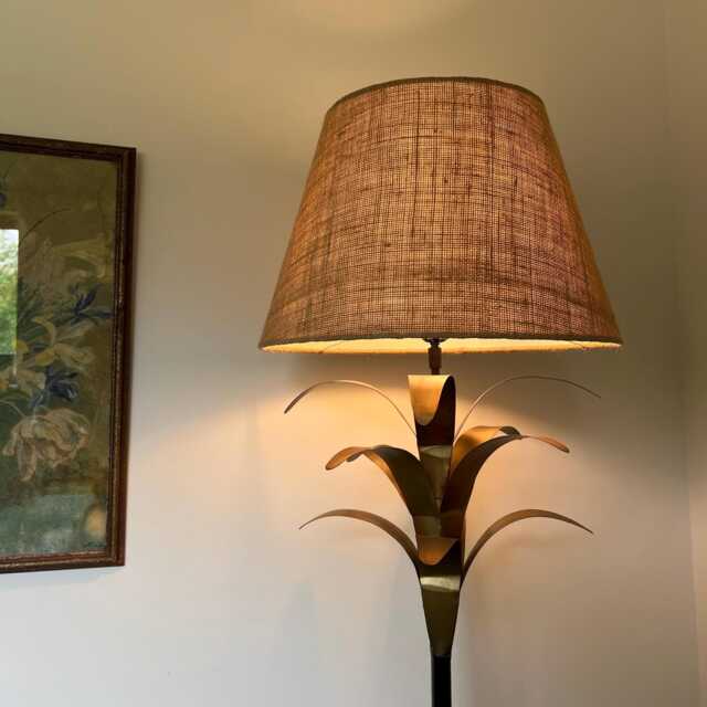 Natural Hessian Empire Lampshade, Rustic Ceiling Light Shade - image 1