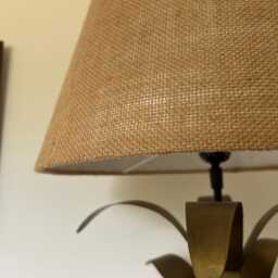 Natural Hessian Empire Lampshade, Rustic Ceiling Light Shade - thumbnail 3