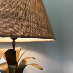 Natural Hessian Empire Lampshade, Rustic Ceiling Light Shade - thumbnail 2