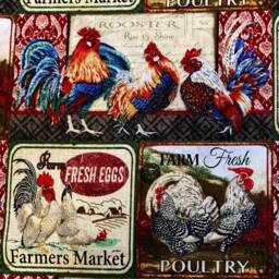 Great Design With Farmers Market Signs For Roosters, Chickens & Eggs ~ Cushion Cover Fits An 18 - thumbnail 2