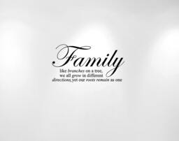 "Family Tree Wall Decal Quote Like Branches On A Nursery Roots 1134 - 36"" Wide X 19" - thumbnail 1