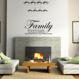 "Family Tree Wall Decal Quote Like Branches On A Nursery Roots 1134 - 36"" Wide X 19" - thumbnail 3