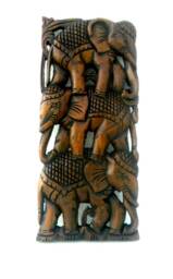 "Wood Carving Elephant, Hand Carved Wooden Driftwood Elephant Art, Figurine, Home Wall Decor/Gift 17.5""x8" - thumbnail 2