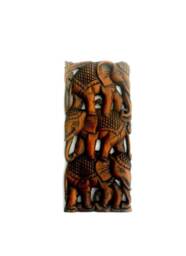 "Wood Carving Elephant, Hand Carved Wooden Driftwood Elephant Art, Figurine, Home Wall Decor/Gift 17.5""x8" - thumbnail 1