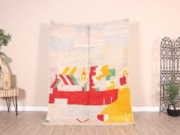 Vintage Boujaad Rug, Authentic Moroccan Rug 5x7 Ft