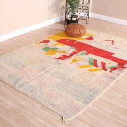 Vintage Boujaad Rug, Authentic Moroccan Rug 5x7 Ft - thumbnail 3