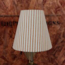 Beige Ticking Stripes Candle Clip Lampshade - thumbnail 4