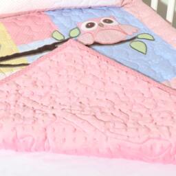 Baby Blanket, Owl Quilt Baby Bedding, Nursery Decoration - thumbnail 3
