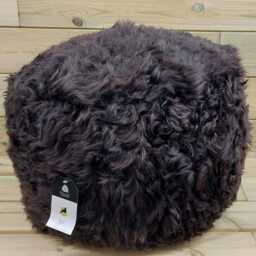 Genuine Curly Wool Hand Made Sheepskin Fluffy Fur Foot Stool, Made in UK - thumbnail 2