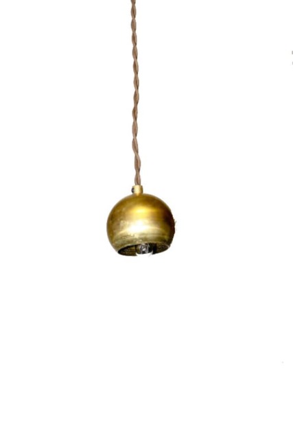 Mini Brass Shade Vintage Modern Pendant Light - image 1