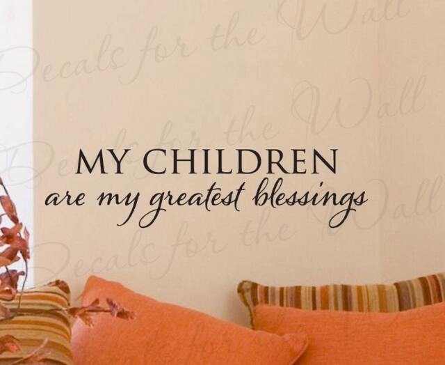 Children Greatest Blessings Family Love Home Large Wall Decal Decor Saying Lettering Adhesive Vinyl Quote Sticker Art Letters Decoration F89 - image 1