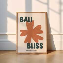 Bali Bliss Print - 3 Colours Travel - Travel Prints, Poster, Print, Wall Art, Indonesia, Lombok, Gili T, Thai, Boho, Summer - thumbnail 2