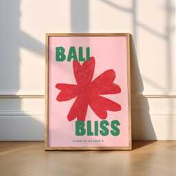 Bali Bliss Print - 3 Colours Travel - Travel Prints, Poster, Print, Wall Art, Indonesia, Lombok, Gili T, Thai, Boho, Summer - thumbnail 1