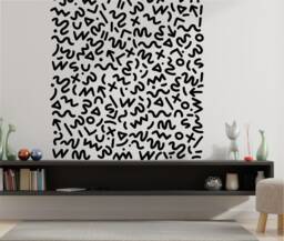 Sale Memphis Style Wall Decals, Vintage Design - thumbnail 1