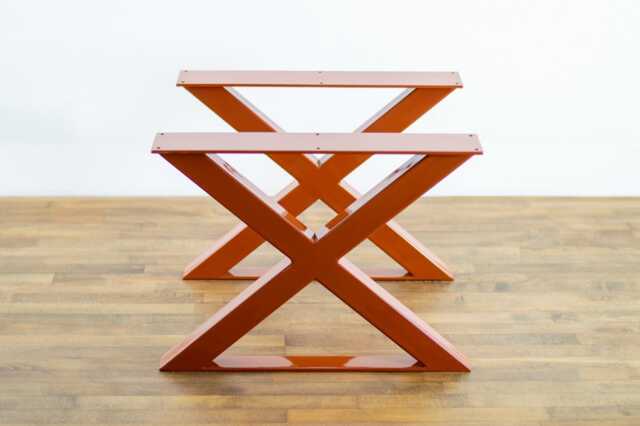 x-Frame Steel Table Legs - Modern Bench, Ottoman, Or Coffee - Set Of 2 - image 1