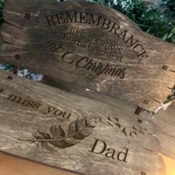 Personalized Christmas Remembrance Bench, Led Candle Ornament, Memorial Gift - thumbnail 4
