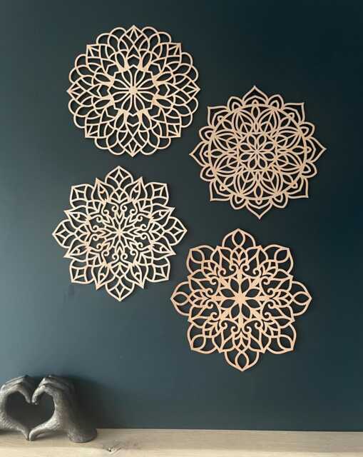 New 30cm Mandala Wall Art, Wooden Mandala, Geometric Mandala Decor - image 1