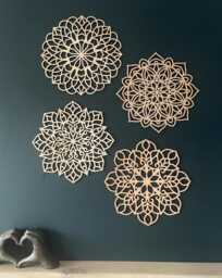 New 30cm Mandala Wall Art, Wooden Mandala, Geometric Mandala Decor - thumbnail 1