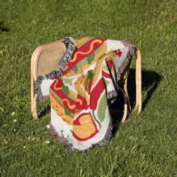 Hotdog Woven Throw Blanket Funny Foodie Decor - thumbnail 2