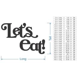 Let's Eat Wooden Wall Saying Unfinished Kitchen Decor - thumbnail 2