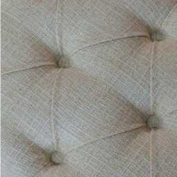 Buttoned Storage Bench Ottoman in Politano Cream Weave Fabric - British Made Stool - thumbnail 3
