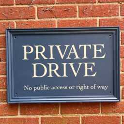Custom Traditional House Name Sign Farrow & Ball's Stiffkey Blue - thumbnail 3