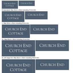 Custom Traditional House Name Sign Farrow & Ball's Stiffkey Blue - thumbnail 4