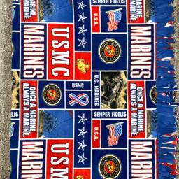 Us Marine Corps Fleece Blanket, Handmade Marine Blanket - thumbnail 2