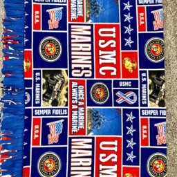 Us Marine Corps Fleece Blanket, Handmade Marine Blanket - thumbnail 4