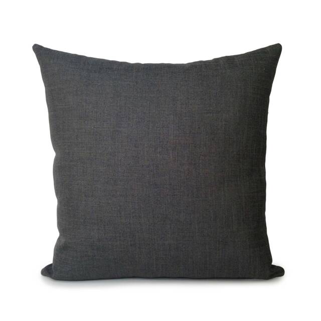 Charcoal Decorative Throw Pillow Covers, Cushion Cover, Pillowcase, Accent Pillow, Housewares, Canvas Textured Cushions, Designer Pillows - image 1