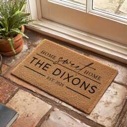 Housewarming Gift - Home Sweet Doormat Decor Personalized Door Mat Engagement Newlywed Wedding New - thumbnail 2