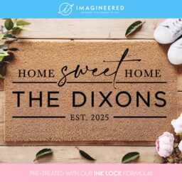 Housewarming Gift - Home Sweet Doormat Decor Personalized Door Mat Engagement Newlywed Wedding New - thumbnail 4