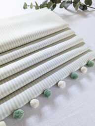 Mint Candy Stripe Blackout Roman Blind