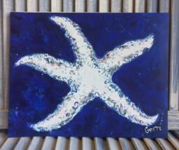 Starfish Art Beach House Starfish Print Decor Coastal Wall Nautical Art, 11 X 14 - thumbnail 1