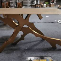 Custom Dining Table Base, Metal Legs, Live Edge Ivadecorstudio - thumbnail 3