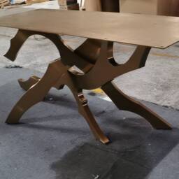 Custom Dining Table Base, Metal Legs, Live Edge Ivadecorstudio - thumbnail 4