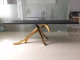 Custom Dining Table Base, Metal Legs, Live Edge Ivadecorstudio - thumbnail 1