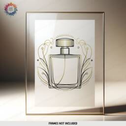 Minimal Perfume Bottle Prints - Set Of 3 Posters - Black Room Decor Make Up Station Wall Art Perfumes Artwork Luxury Girls Bedroom - thumbnail 3