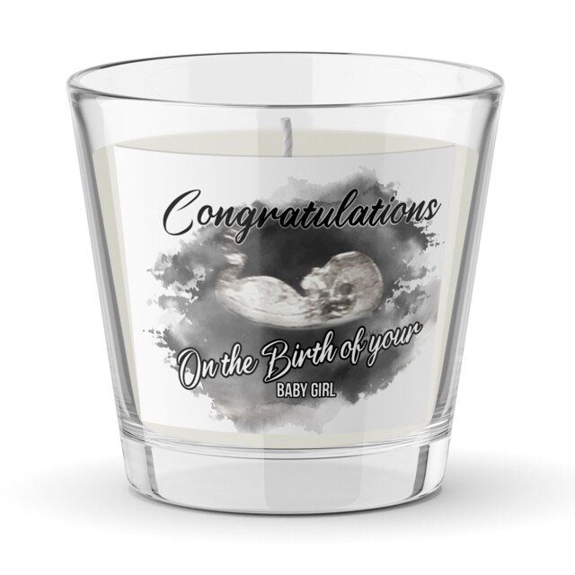 Personalised Ultrasound Baby Scan Candle Label - New Born Gift, Welcome To The World, Mum Be, Stocking Filler, Custom Candle.new Baby - image 1