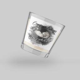 Personalised Ultrasound Baby Scan Candle Label - New Born Gift, Welcome To The World, Mum Be, Stocking Filler, Custom Candle.new Baby - thumbnail 2