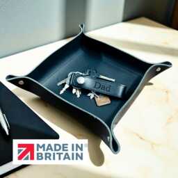 Personalised Leather Valet Tray Catchall Initial Gift Best Man Groomsmen Corporate