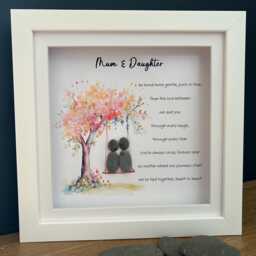 Daughter Gift, Pebble Art Frame, Handmade Sentimental Gift For Daughter, Keepsake From Mum, Wall Decor Gifts, Mother & Quote - thumbnail 2