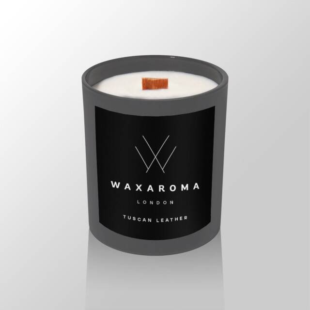 Tuscan Leather Scented Soy Candle Vegan Luxury Jar Candle - image 1