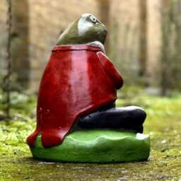 Stone Frog Figurine Concrete Animal Statue Outdoor Whimsical Sculpture Cement Pool Decoration Frog Lover Gift Garden & Home Ornament - thumbnail 3