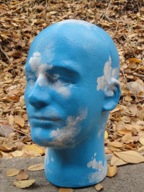 Sky HeadHead in The Clouds Painted Sculpture Art - image 1