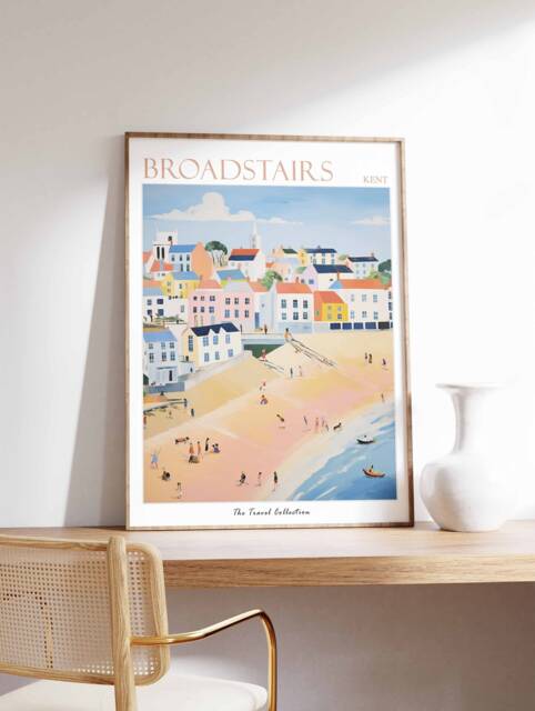 Broadstairs Travel Poster Kent Beach Art Print - image 1