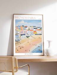 Broadstairs Travel Poster Kent Beach Art Print - thumbnail 1