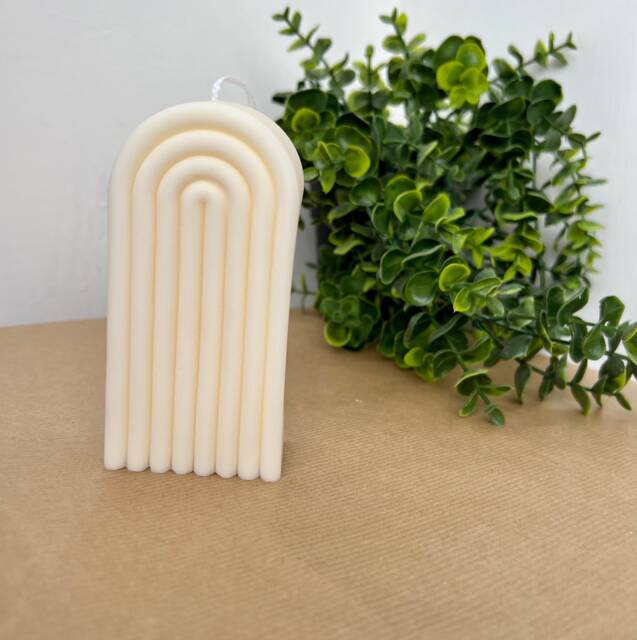 Rainbow Arch Soy Wax Candle Handmade Home Decor - image 1